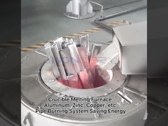 เตาหลอมโลหะอุตสาหกรรมเอียง 1,000 กิโลกรัม การเหนี่ยวนำการหลอมอลูมิเนียม