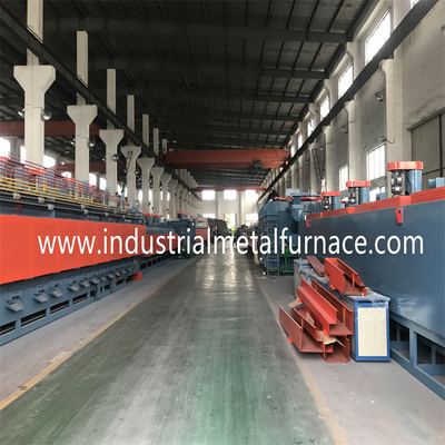 คุณภาพ  960kw Natural Gas Chain Type Mesh Belt Furnace 55Cr3 1500 X 14000 X 200mm โรงงาน