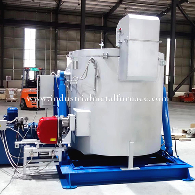 ซื้อ 500kg Gas Fired Aluminum Melting Furnace with Riello Burner 720℃ online manufacture