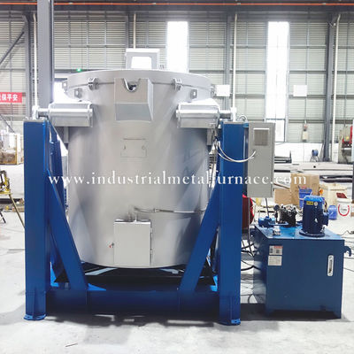 ซื้อ 800kg High-Efficiency Natural Gas Industrial Aluminum Melting Furnace with Hydraulic System and 850°C Capacity online manufacture