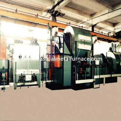 300kg / H โรตารี่ประเภทลูกเหล็กตาข่ายเข็มขัดการรักษาความร้อนอลูมิเนียมหลอมเตาโรตารี่