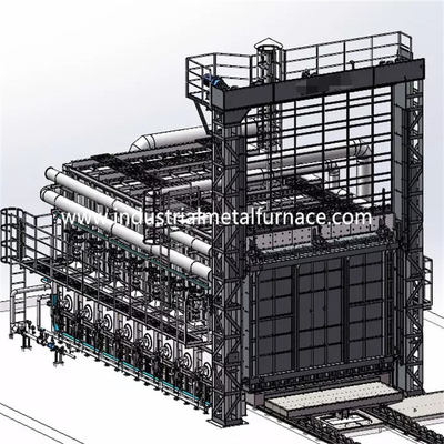 รถที่ใช้แก๊สเป็นเชื้อเพลิง Bottom Bogie Hearth Furnace 4500 × 1500 × 1200mm 1150 ℃