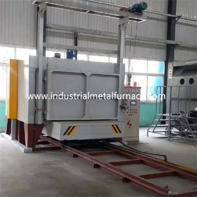 1,000 ℃ Bogie Hearth Furnace พร้อมประตูสองบาน 3600 × 1,000 × 900 มม. ไฟฟ้า