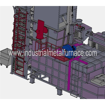 250 กก. / ชม. Cntinuous Gas Fired Industrial Aluminium Melting Furnace, เตาหลอมเศษอลูมิเนียม