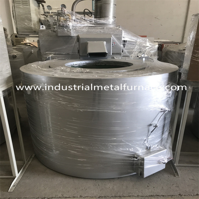 400 กก. Zamak 5 เบ้าหลอมอลูมิเนียมหล่อตายเตาหลอมก๊าซธรรมชาติประเภทเครื่องเขียน