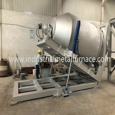 เตาหลอมโลหะทองแดงอุตสาหกรรมก๊าซธรรมชาติ 4000KG เตาโรตารี